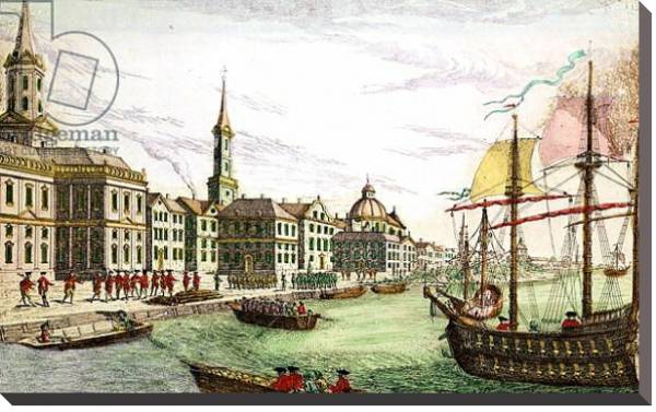 Постер Disembarking of the English Troops at New York, 29th June 1776 с типом исполнения На холсте без рамы