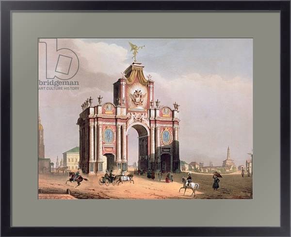 Постер The Red Gate in Moscow, printed by Lemercier, Paris, 1840s с типом исполнения Под стеклом в багетной раме 221-01