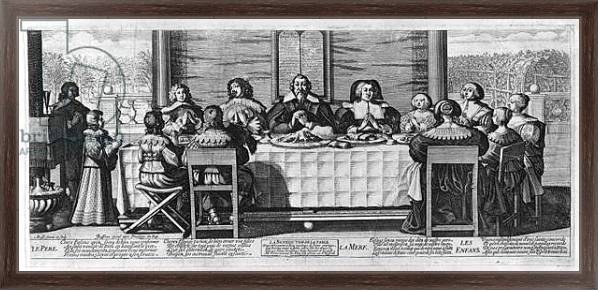 Постер A Protestant family blessing the meal с типом исполнения На холсте в раме в багетной раме 221-02