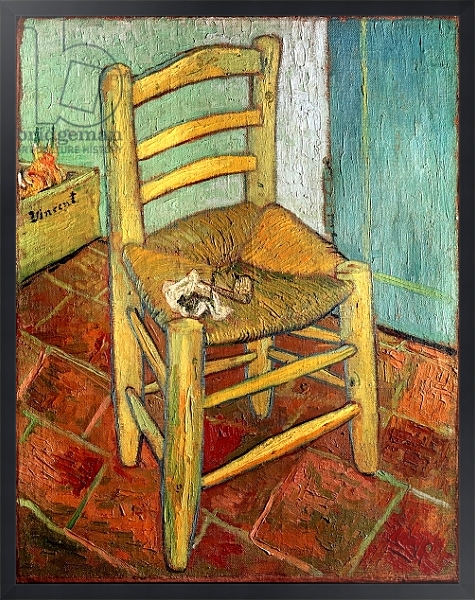 Постер Vincent's Chair, 1888 с типом исполнения На холсте в раме в багетной раме 1727.8010