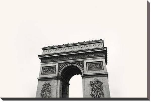 Постер Триумфальная арка в париже с типом исполнения На холсте без рамы