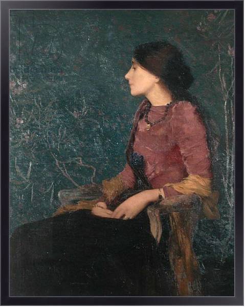 Постер Seated Portrait of Thadee-Caroline Jacquet, later Madame Aman-Jean, before 1892 с типом исполнения На холсте в раме в багетной раме 221-01