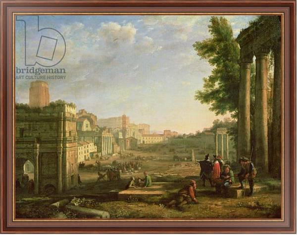 Постер View of the Campo Vaccino, Rome, 1636 с типом исполнения На холсте в раме в багетной раме 35-M719P-83