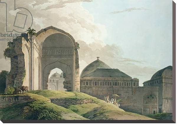 Постер The Ruins of the Palace at Madurai, 1798 с типом исполнения На холсте без рамы