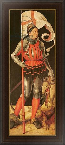Постер Stephan Paumgartner portrayed as Saint George, left panel of the Paumgartner Altarpiece, c.1500 с типом исполнения На холсте в раме в багетной раме 1.023.151