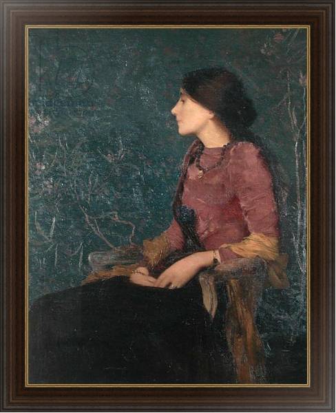 Постер Seated Portrait of Thadee-Caroline Jacquet, later Madame Aman-Jean, before 1892 с типом исполнения На холсте в раме в багетной раме 1.023.151