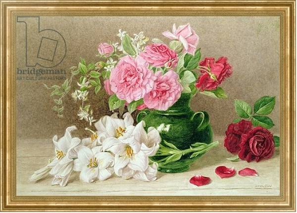 Постер Roses and Lilies с типом исполнения На холсте в раме в багетной раме NA033.1.051