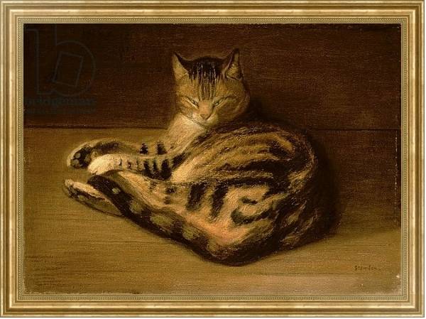 Постер Recumbent Cat, 1898 с типом исполнения На холсте в раме в багетной раме NA033.1.051