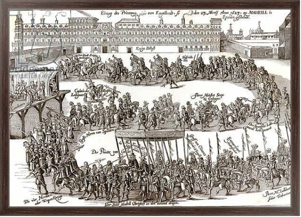 Постер Entry of Prince Charles I into Madrid, 1623 с типом исполнения На холсте в раме в багетной раме 221-02