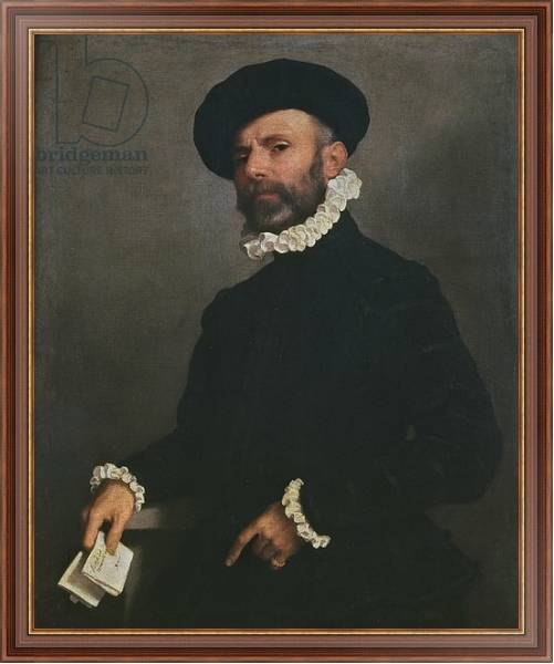 Постер Portrait of a Man holding a Letter, c.1570-75 с типом исполнения На холсте в раме в багетной раме 35-M719P-83