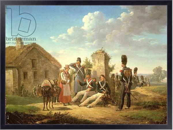 Постер Landscape with Soldiers с типом исполнения На холсте в раме в багетной раме 221-01