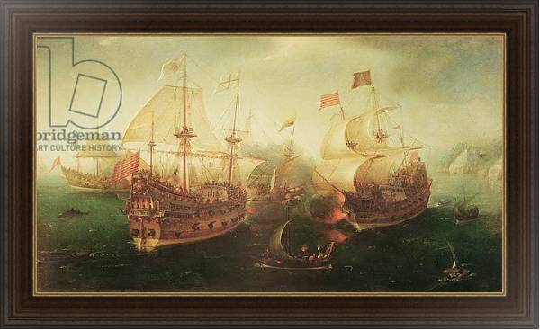 Постер Naval Battle, 1605 с типом исполнения На холсте в раме в багетной раме 1.023.151