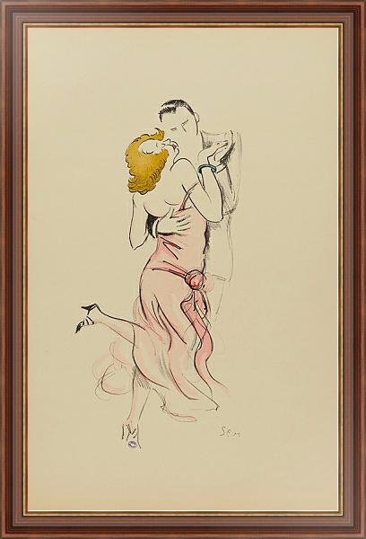 Постер couple dansant с типом исполнения На холсте в раме в багетной раме 35-M719P-83