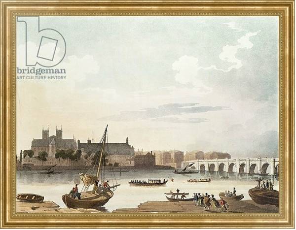 Постер View of Westminster and the Bridge с типом исполнения На холсте в раме в багетной раме NA033.1.051