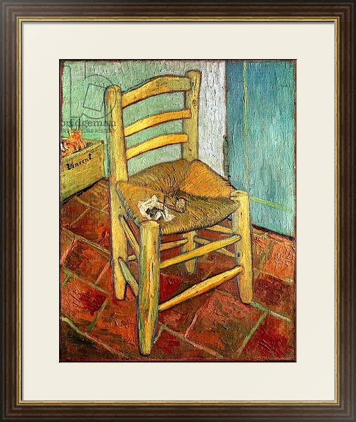 Постер Vincent's Chair, 1888 с типом исполнения Под стеклом в багетной раме 1.023.036