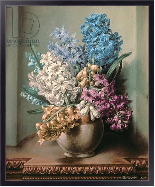 Постер AB/313 Hyacinths in a Pottery Vase с типом исполнения На холсте в раме в багетной раме 221-01