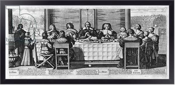 Постер A Protestant family blessing the meal с типом исполнения На холсте в раме в багетной раме 221-01