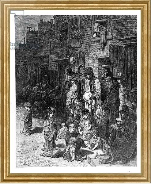 Постер Wentworth Street, Whitechapel, from 'London, A Pilgrimage' by William Blanchard Jerrold, 1872 с типом исполнения На холсте в раме в багетной раме NA033.1.051