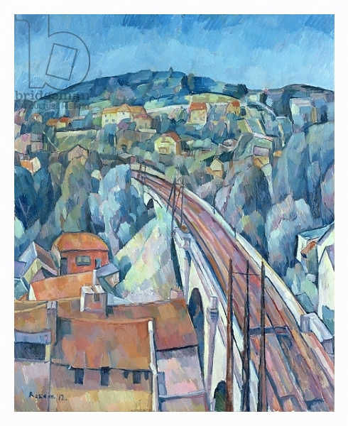 Постер The Railway Bridge at Meulen с типом исполнения На холсте в раме в багетной раме 221-03