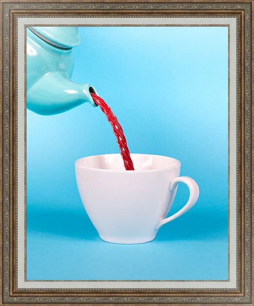 Постер Карамельный чай с типом исполнения На холсте в раме в багетной раме 595.M52.330
