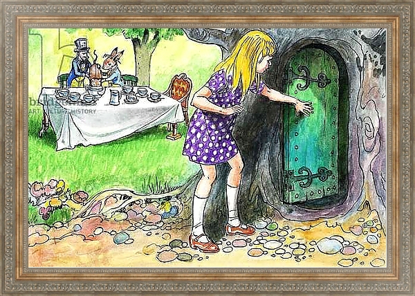 Постер Alice in Wonderland 31 с типом исполнения На холсте в раме в багетной раме 484.M48.310