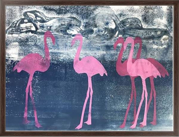 Постер Flamingos с типом исполнения На холсте в раме в багетной раме 221-02