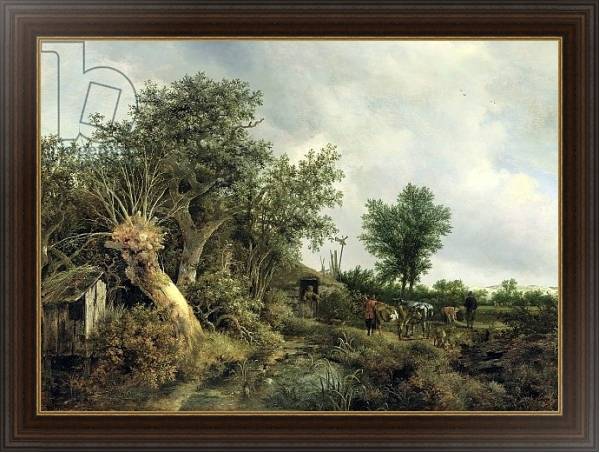 Постер Landscape with a Hut, 1646 с типом исполнения На холсте в раме в багетной раме 1.023.151