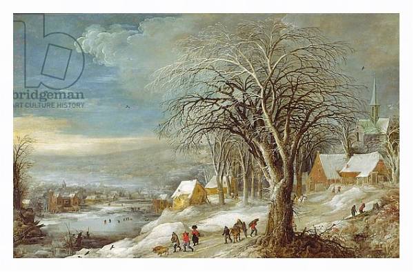 Постер Winter Landscape 8 с типом исполнения На холсте в раме в багетной раме 221-03