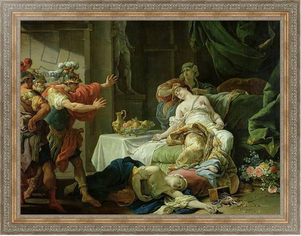 Постер The Death of Cleopatra, 1755 с типом исполнения На холсте в раме в багетной раме 484.M48.310