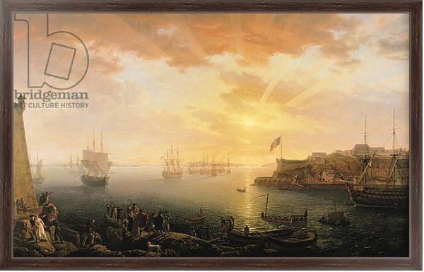Постер View of Brest Harbour, 1796 с типом исполнения На холсте в раме в багетной раме 221-02