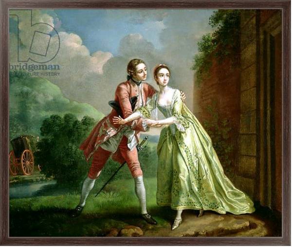Постер Robert Lovelace preparing to abduct Clarissa Harlowe, from 'Clarissa' by Samuel Richardson с типом исполнения На холсте в раме в багетной раме 221-02