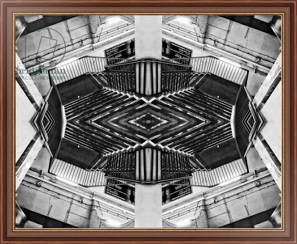 Постер Escher Stairwell, 2015 с типом исполнения На холсте в раме в багетной раме 35-M719P-83