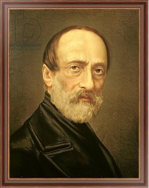 Постер Portrait of Giuseppe Mazzini с типом исполнения На холсте в раме в багетной раме 35-M719P-83