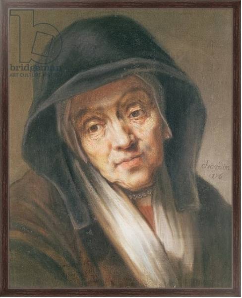 Постер Copy of a portrait by Rembrandt of his mother, 1776 с типом исполнения На холсте в раме в багетной раме 221-02