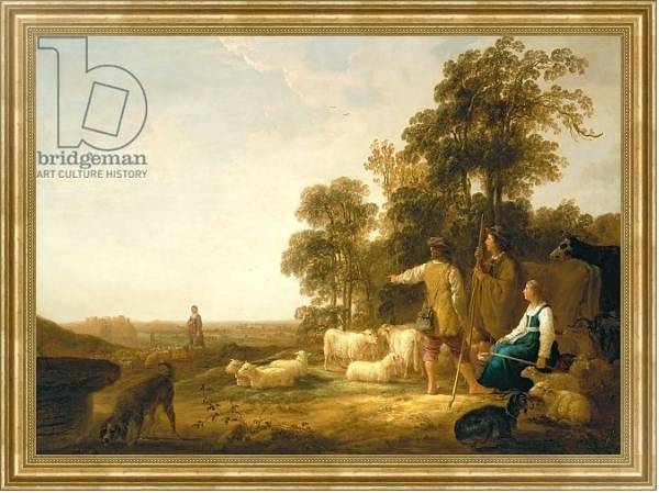 Постер A Landscape with Shepherds and Shepherdesses с типом исполнения На холсте в раме в багетной раме NA033.1.051