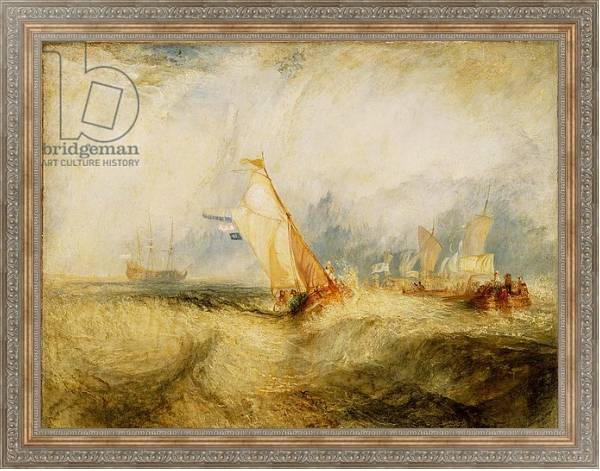 Постер Van Tromp Going About to Please His Masters - Ships a Sea Getting a Good Wetting, 1844 с типом исполнения На холсте в раме в багетной раме 484.M48.310