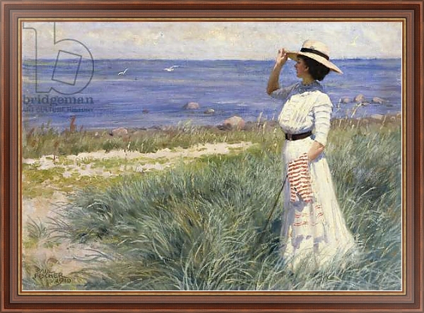 Постер Looking out to Sea, 1910 с типом исполнения На холсте в раме в багетной раме 35-M719P-83