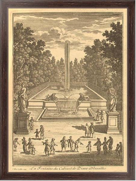Постер Вид на фонтан Дианы в Версале с типом исполнения На холсте в раме в багетной раме 221-02