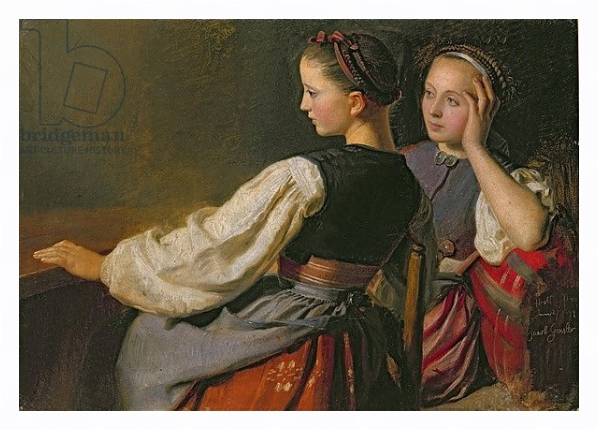 Постер A Girl from Probsteier, 1844 с типом исполнения На холсте в раме в багетной раме 221-03