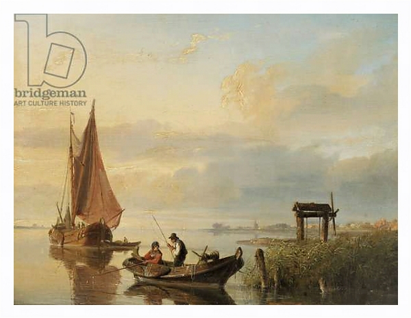 Постер Fishing vessels at sunset с типом исполнения На холсте в раме в багетной раме 221-03