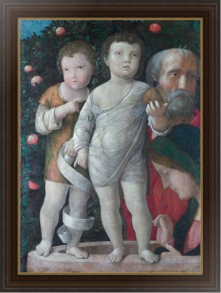 Постер Святое семейство и святой Джон с типом исполнения На холсте в раме в багетной раме 1.023.151
