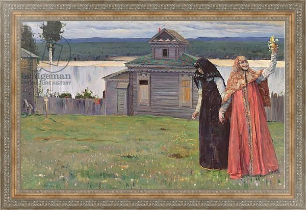 Постер In a Secluded Monastery, 1915 с типом исполнения На холсте в раме в багетной раме 484.M48.310
