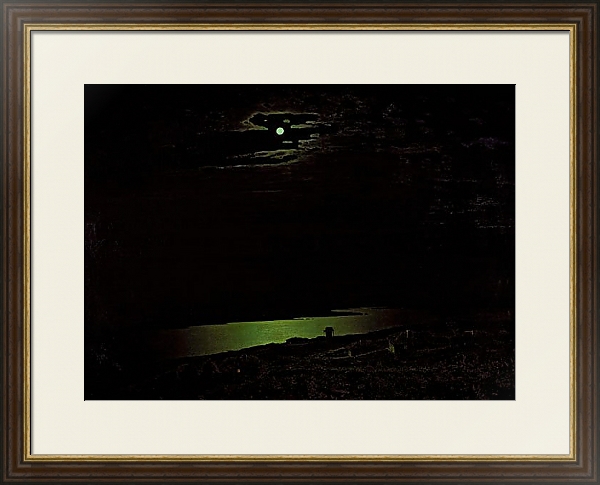 Постер Лунная ночь на Днепре с типом исполнения Под стеклом в багетной раме 1.023.036