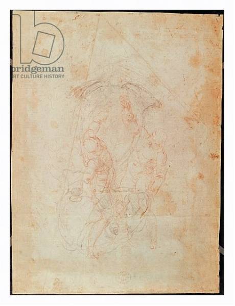 Постер Study of two male figures с типом исполнения На холсте в раме в багетной раме 221-03