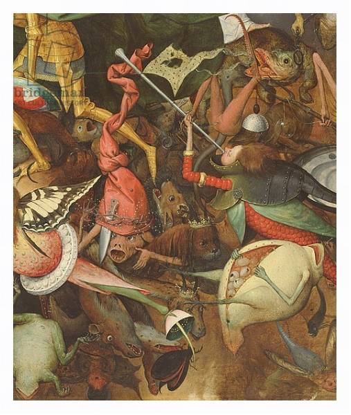 Постер The Fall of the Rebel Angels, 1562 5 с типом исполнения На холсте в раме в багетной раме 221-03