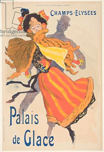 Постер Poster advertising the Palais de Glace, Champs Elysees с типом исполнения На холсте без рамы