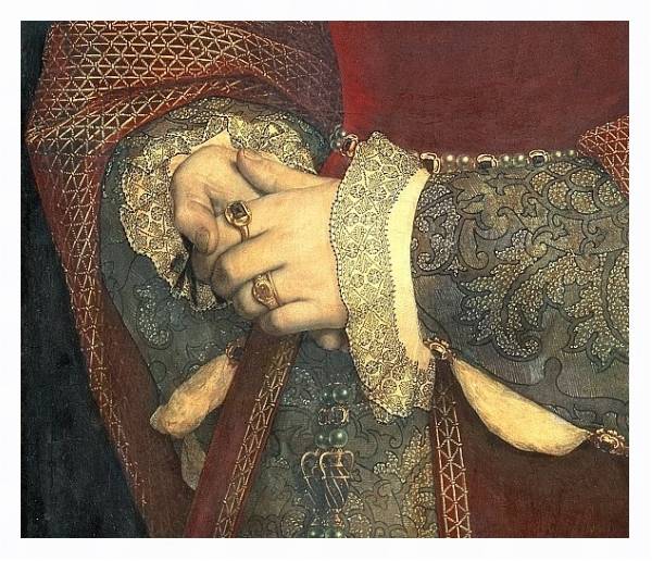 Постер Portrait of Jane Seymour, 1536 с типом исполнения На холсте в раме в багетной раме 221-03