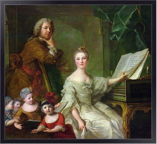 Постер The Artist and his Family, 1730-62 с типом исполнения На холсте в раме в багетной раме 221-01
