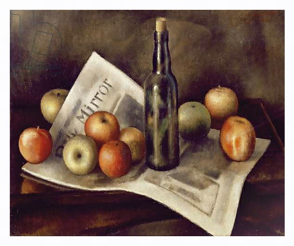 Постер Still life with apples, 1921 с типом исполнения На холсте в раме в багетной раме 221-03