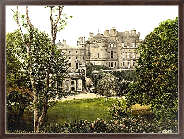 Постер Шотландия. Замок Калзин с типом исполнения На холсте в раме в багетной раме 221-02